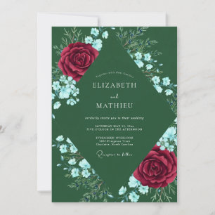 Jäger Crimson Rose Hochzeit Einladung