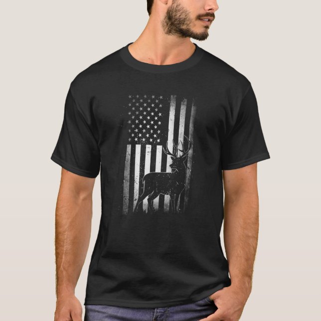Jäger Deer USA Camouflage Cam T-Shirt (Vorderseite)