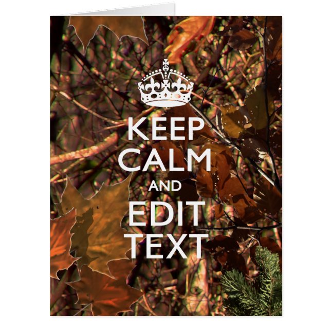 Jäger Fall Camouflage Behalte, Ihren Text zu beruh (Vorderseite)