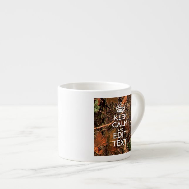 Jäger Fall Camouflage Behalte, Ihren Text zu beruh Espressotasse (Vorderseite Rechts)