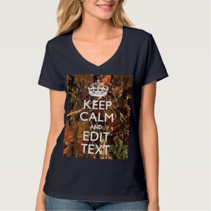 Jäger Fall Camouflage Behalte, Ihren Text zu beruh T-Shirt