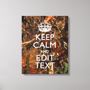 Jäger-Fall-Tarnung behalten Ruhe Ihr Text Leinwanddruck