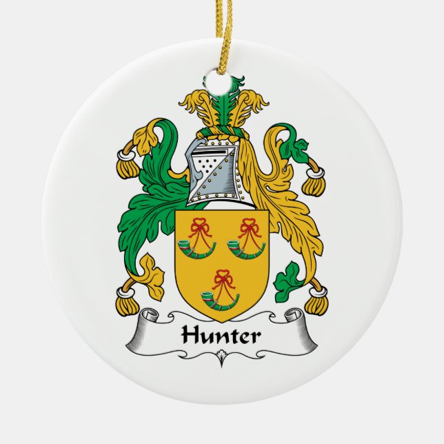 Jäger-Familienwappen Keramik Ornament (Vorne)