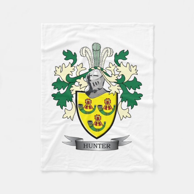 Jäger-Familienwappen-Wappen Fleecedecke (Vorderseite)