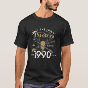 Jäger Geboren 1990 Geburtstagsgeschenk Hirschjagd T-Shirt