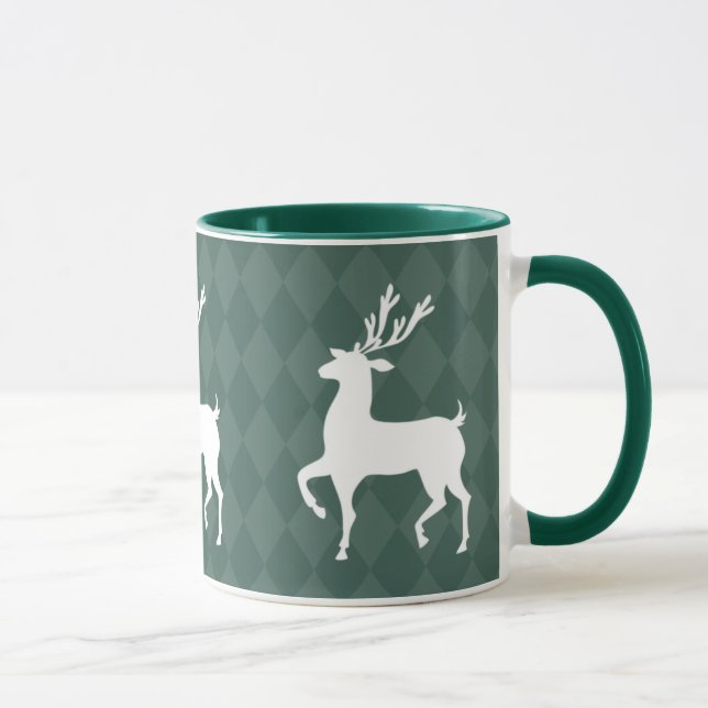Jäger-Grün-Ren-WeihnachtsTasse Tasse (Rechts)