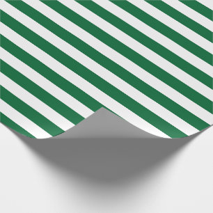 Jäger-Grün-und weißesstreifen-Muster Geschenkpapier