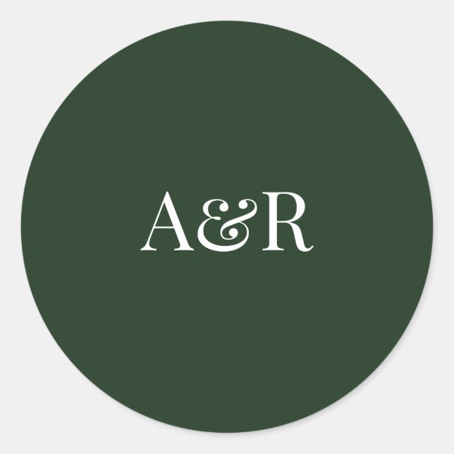 Jäger, Grüne Sticker Hochzeit, (Vorderseite)