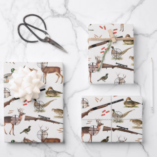 Jäger im Freien Muster Geschenkpapier Set