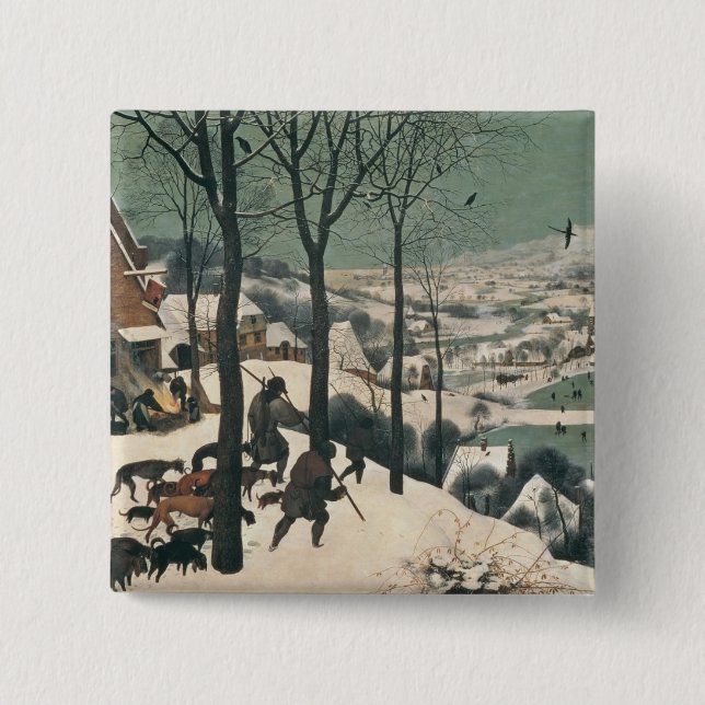 Jäger im Schnee - Januar 1565 Button (Vorderseite)