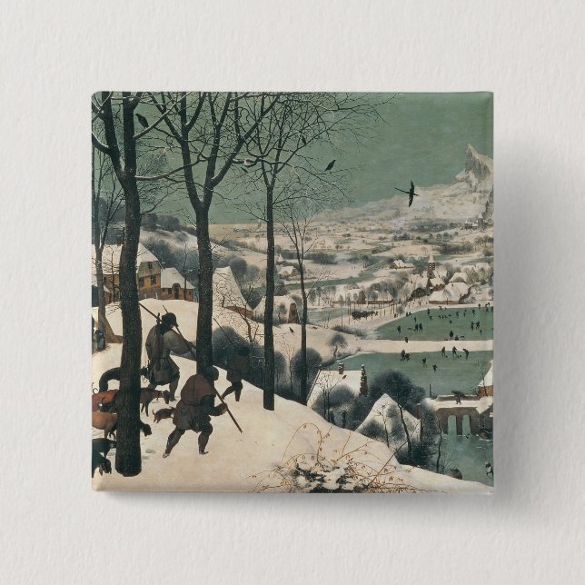 Jäger im Schnee - Januar 1565 Button (Vorderseite)