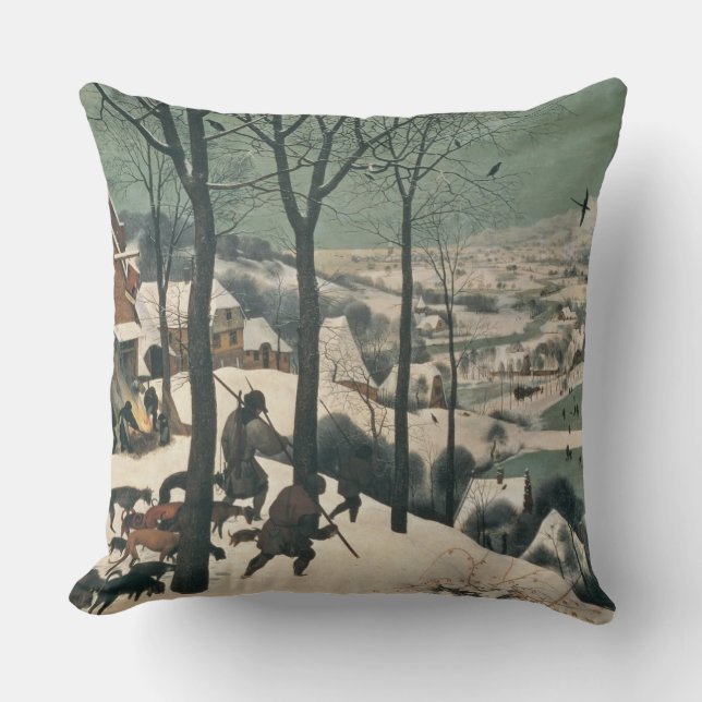 Jäger im Schnee - Januar 1565 Kissen (Vorderseite)