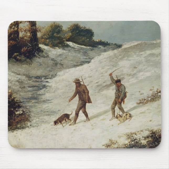 Jäger im Schnee oder die Wilderer Mousepad (Vorne)