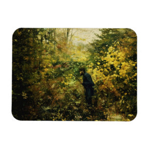 Jäger im Wald (von H.A. Brendekilde) Magnet