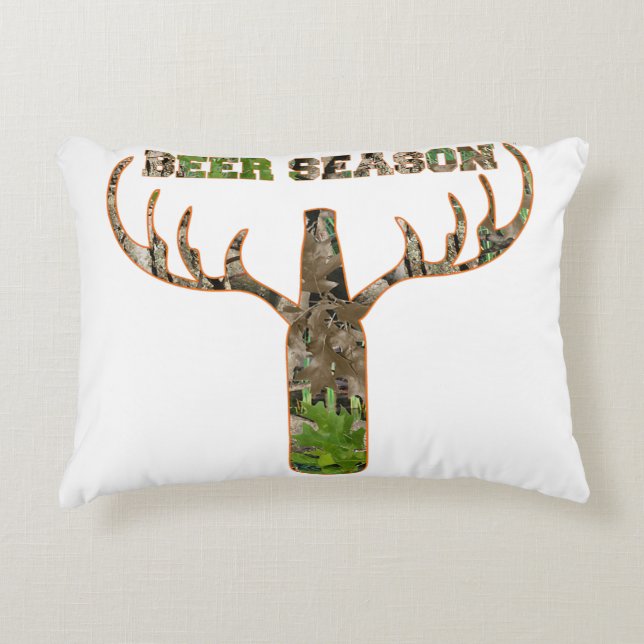 Jäger in der Biersaison - Geschenk für Jäger Dekokissen (Vorderseite)