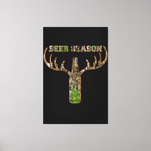 Jäger in der Biersaison - Geschenk für Jäger Leinwanddruck (Vorderseite)