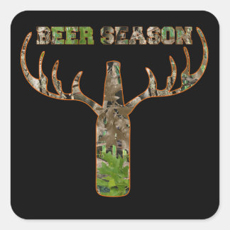 Jäger in der Biersaison - Geschenk für Jäger Quadratischer Aufkleber
