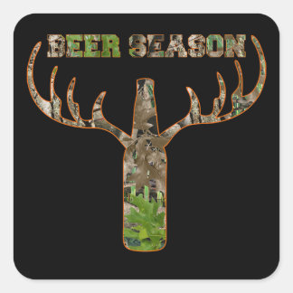 Jäger in der Biersaison - Geschenk für Jäger Quadratischer Aufkleber