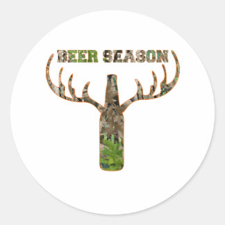 Jäger in der Biersaison - Geschenk für Jäger Runder Aufkleber
