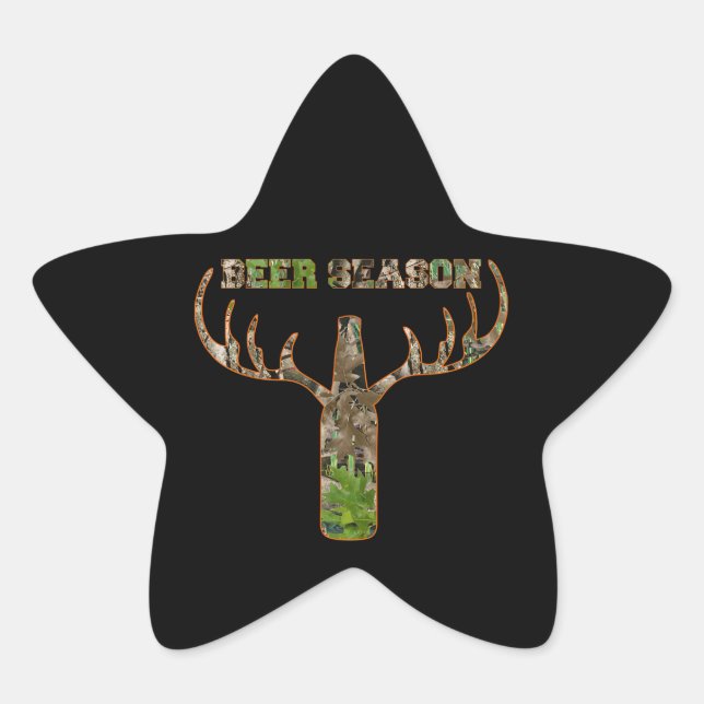 Jäger in der Biersaison - Geschenk für Jäger Stern-Aufkleber (Vorderseite)