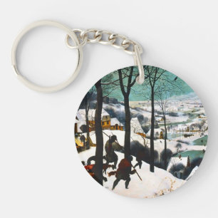 Jäger in der Schneelandschaft Pieter Bruegel Schlüsselanhänger