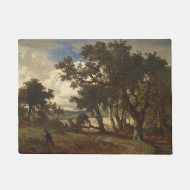 Jäger in einer ländlichen Landschaft (Andreas Ache Fußmatte (Vorderseite)