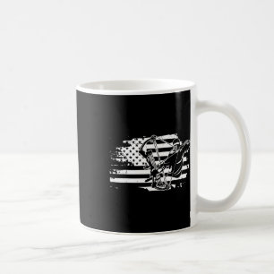 Jäger-Jagdgewächse-Retro-amerikanische Flaggenmänn Kaffeetasse