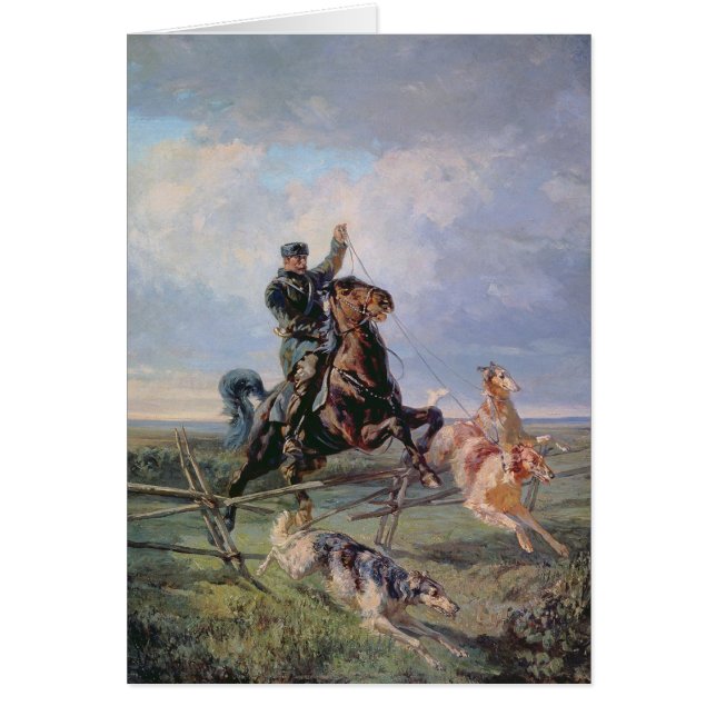 Jäger mit den Borzois, 1872 (Vorne)