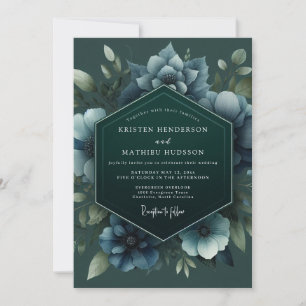 Jäger-Schiefer-Anemonen-Hochzeit Einladung