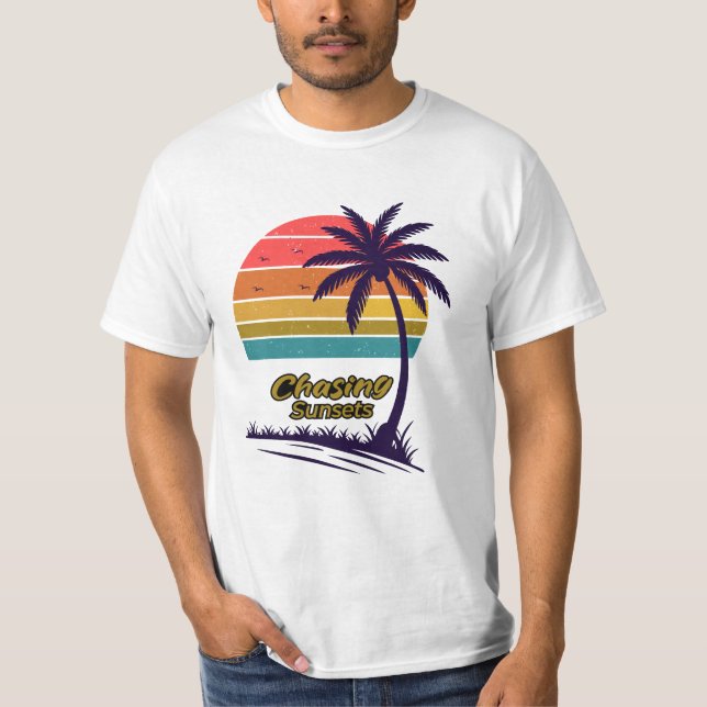 Jäger Sonnenuntergang T-Shirt (Vorderseite)