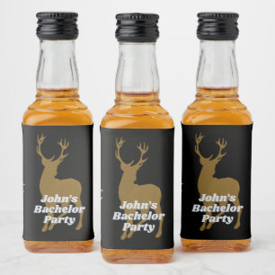 Jäger Thema Deer Antlers Bachelor Party Alkoholflaschenetikett