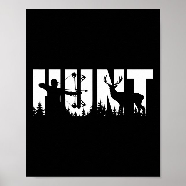 Jäger- und Bogenjäger-Jagdbow Poster (Vorne)