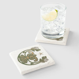 Jäger und Gold Celtic Steinuntersetzer