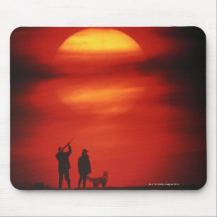Jäger und Hund Mousepad