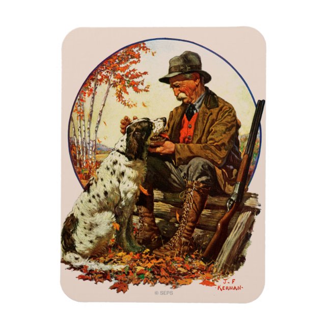 Jäger und Spaniel Magnet (Vertikal)