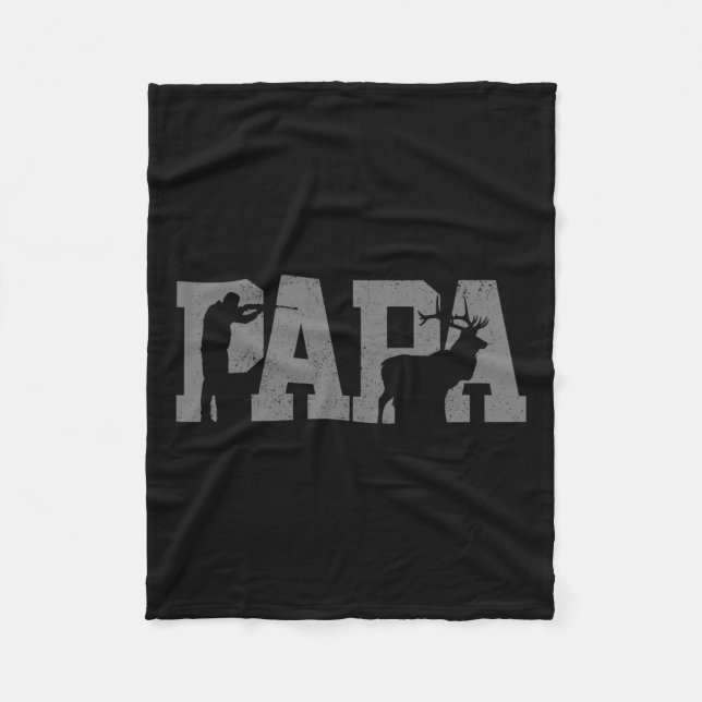 Jäger Vater Hirschvater Jäger Papa Fleecedecke (Vorderseite)