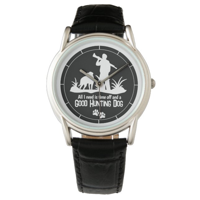 Jäger zitieren Männergewehr Jäger beobachten Armbanduhr (Vorderseite)