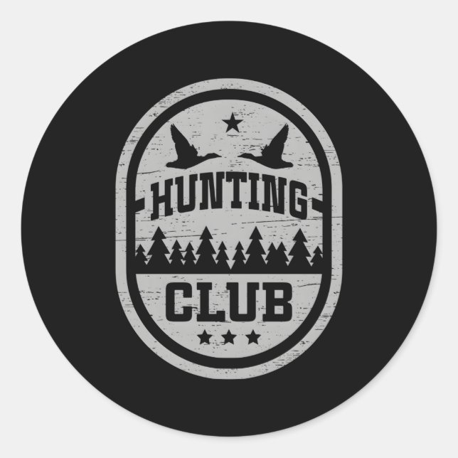 Jägerclub für Jäger jeder Art Runder Aufkleber (Vorderseite)