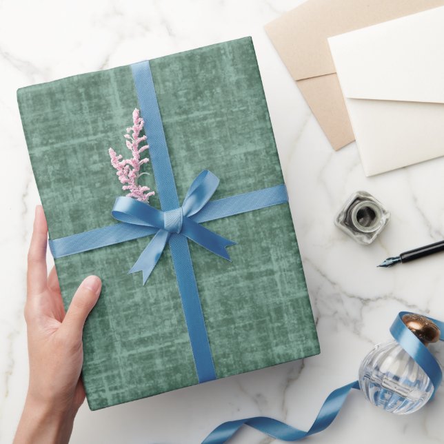 Jägergrün Leinen Geschenkpapier (Schenken)