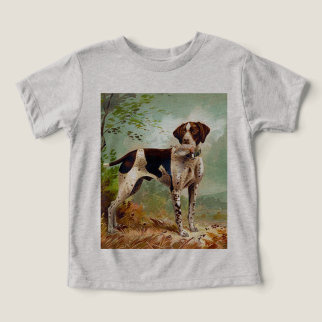 Jägerhund mit Vogel im Mund (Design Vorderseite)