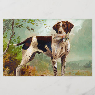 Jägerhund mit Vogel im Mund Briefpapier