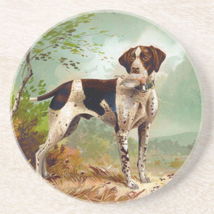 Jägerhund mit Vogel im Mund Getränkeuntersetzer
