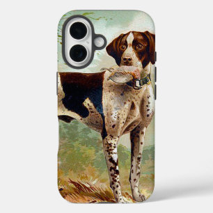 Jägerhund mit Vogel im Mund iPhone 16 Hülle