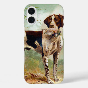 Jägerhund mit Vogel im Mund iPhone 16 Plus Hülle
