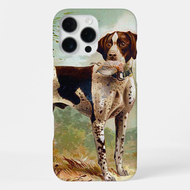 Jägerhund mit Vogel im Mund iPhone 16 Pro Max Hülle (Rückseite)
