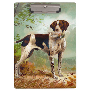 Jägerhund mit Vogel im Mund Klemmbrett