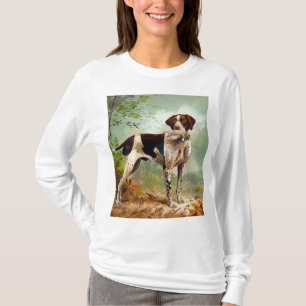 Jägerhund mit Vogel im Mund T-Shirt