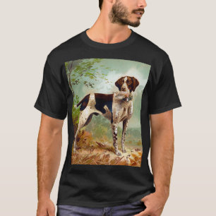 Jägerhund mit Vogel im Mund T-Shirt