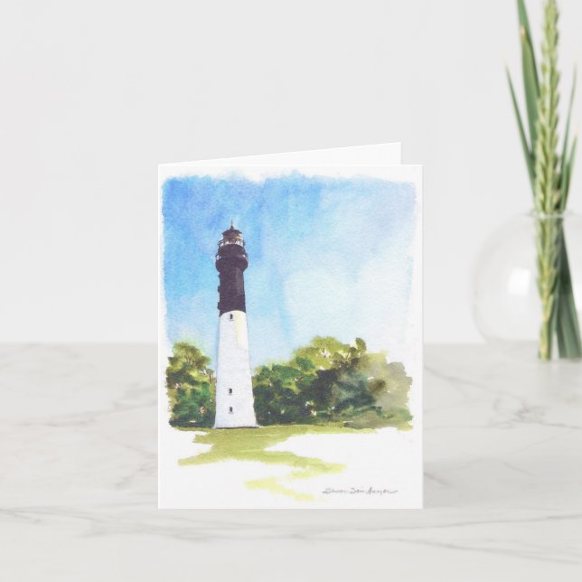 Jägerinsel Leuchtturm Notecard Karte (Vorderseite)
