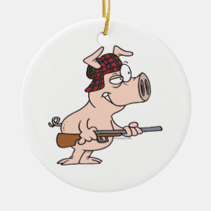 Jägerjagd Cartoon Keramikornament